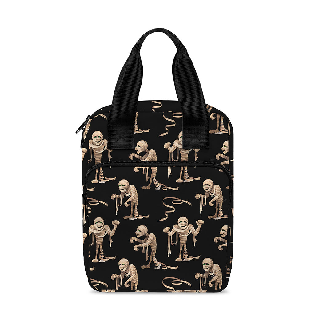 Halloween Mummy Pattern Print Bible Tote Bag