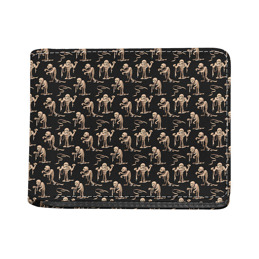 Halloween Mummy Pattern Print Bifold Wallet