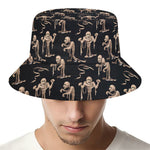 Halloween Mummy Pattern Print Bucket Hat