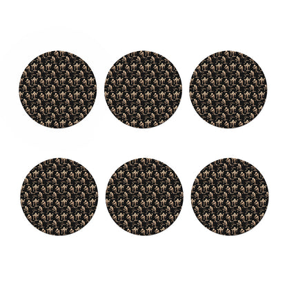 Halloween Mummy Pattern Print Coaster Set
