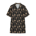 Halloween Mummy Pattern Print Cotton Hawaiian Shirt