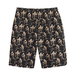Halloween Mummy Pattern Print Cotton Shorts