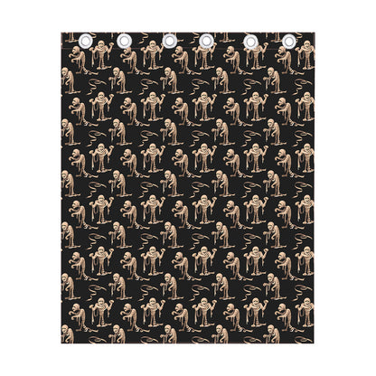 Halloween Mummy Pattern Print Curtain