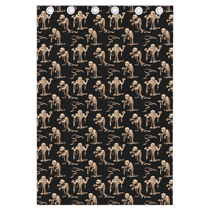 Halloween Mummy Pattern Print Curtain
