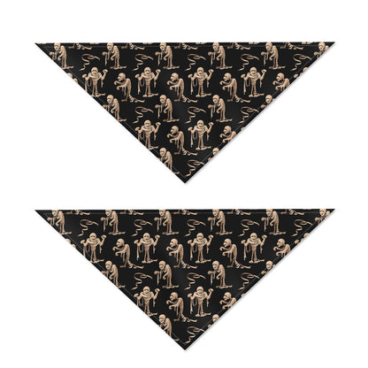 Halloween Mummy Pattern Print Dog Bandana