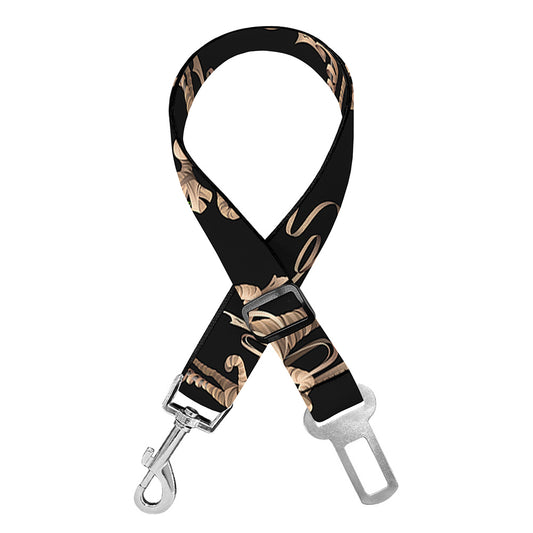 Halloween Mummy Pattern Print Dog Seat Belt