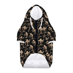 Halloween Mummy Pattern Print Dog Zip Up Hoodie