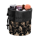Halloween Mummy Pattern Print Drawstring Makeup Bag