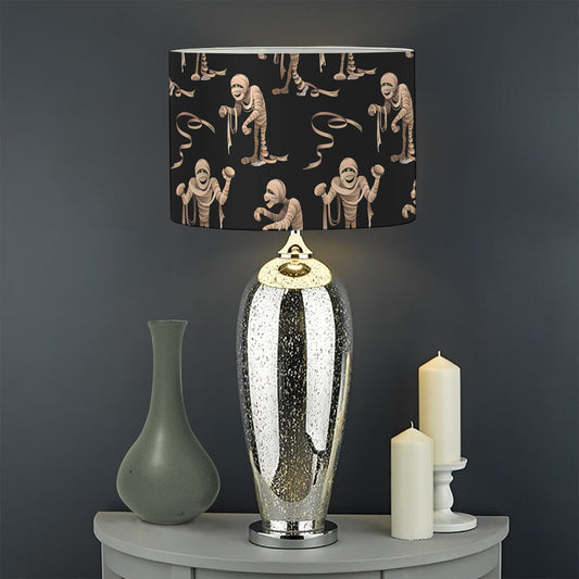 Halloween Mummy Pattern Print Drum Lamp Shade
