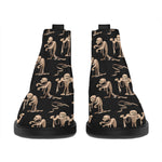 Halloween Mummy Pattern Print Flat Ankle Boots