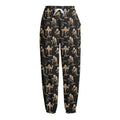 Halloween Mummy Pattern Print Fleece Lined Knit Pants