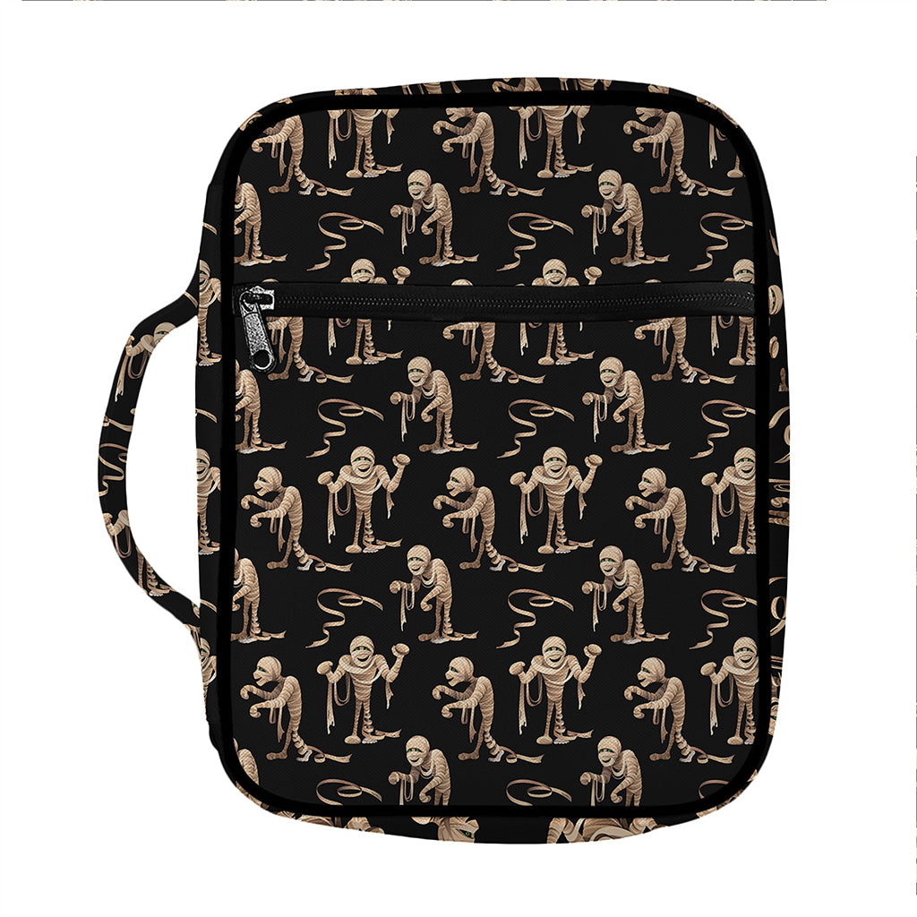 Halloween Mummy Pattern Print Front Pocket Bible Bag