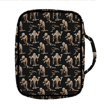 Halloween Mummy Pattern Print Front Pocket Bible Bag