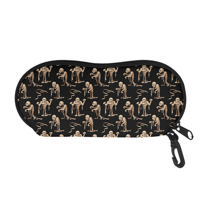 Halloween Mummy Pattern Print Glasses Case