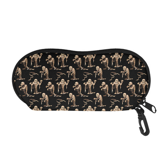 Halloween Mummy Pattern Print Glasses Case