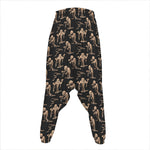 Halloween Mummy Pattern Print Hammer Pants