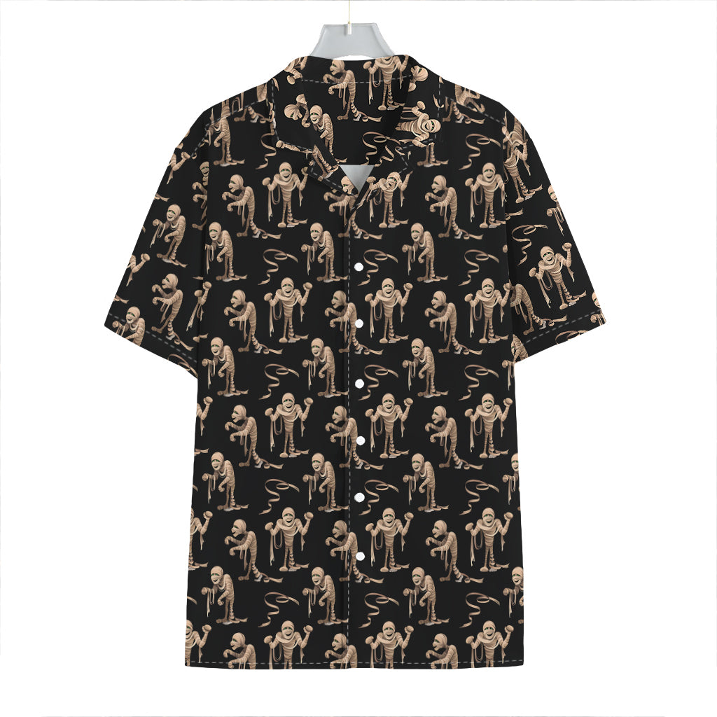 Halloween Mummy Pattern Print Hawaiian Shirt