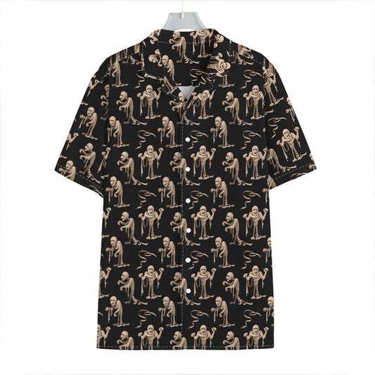 Halloween Mummy Pattern Print Hawaiian Shirt