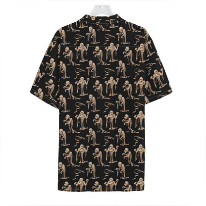 Halloween Mummy Pattern Print Hawaiian Shirt