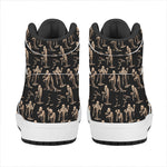 Halloween Mummy Pattern Print High Top Leather Sneakers