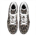 Halloween Mummy Pattern Print High Top Leather Sneakers