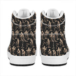 Halloween Mummy Pattern Print High Top Leather Sneakers