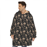 Halloween Mummy Pattern Print Hoodie Blanket