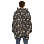 Halloween Mummy Pattern Print Hoodie Blanket