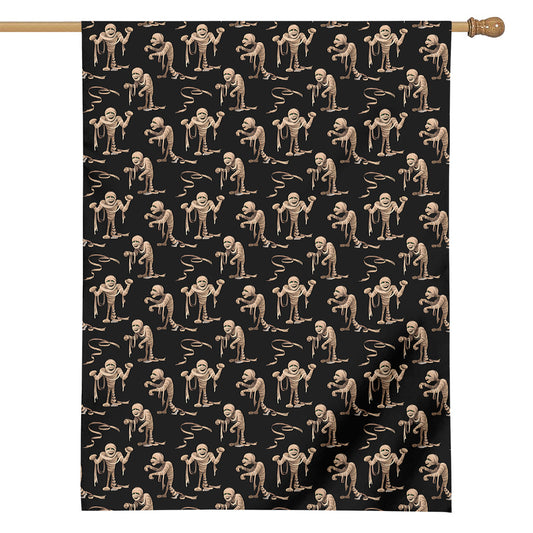 Halloween Mummy Pattern Print House Flag