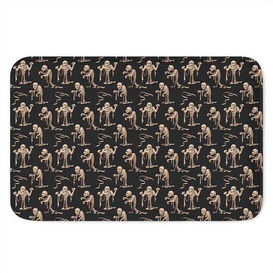 Halloween Mummy Pattern Print Indoor Door Mat