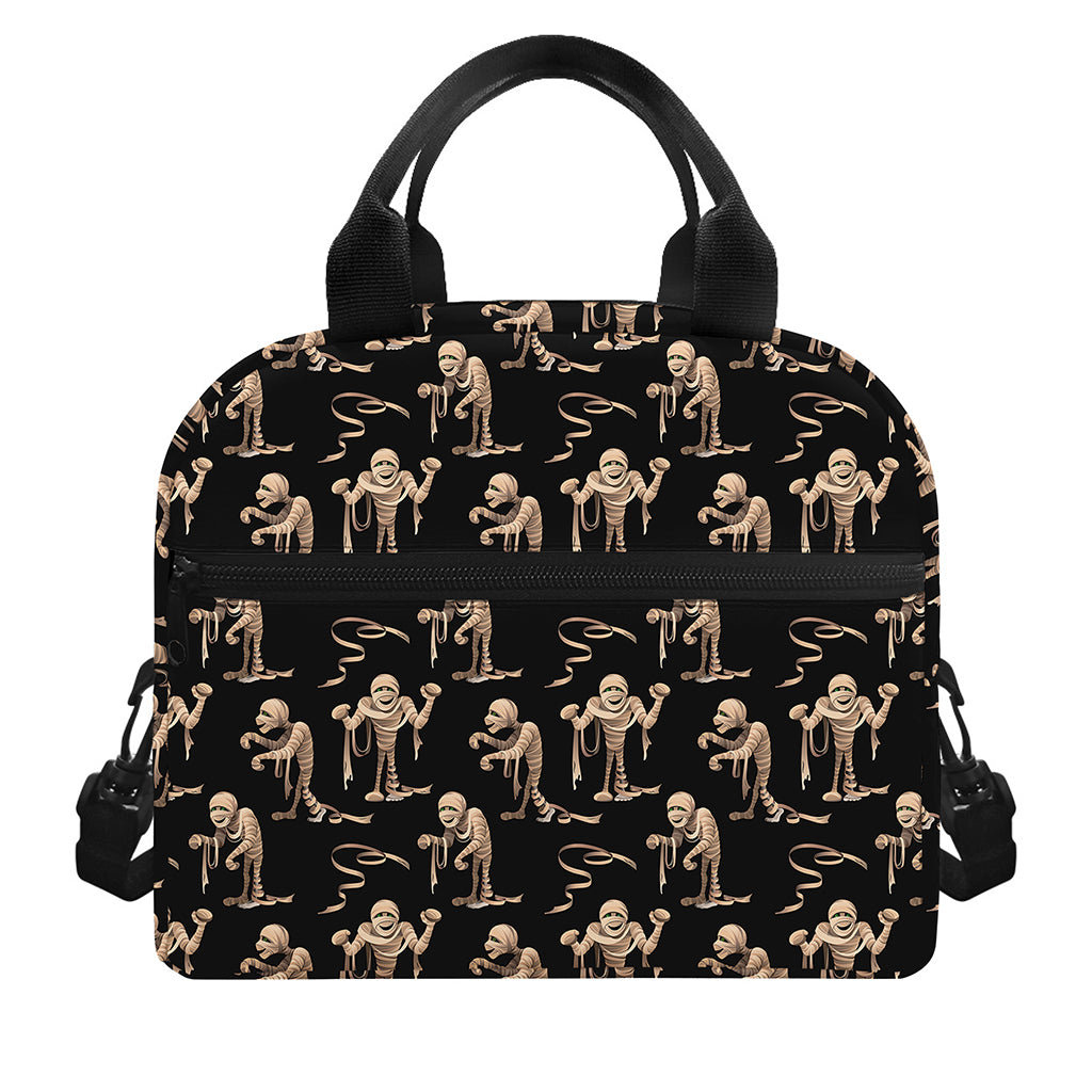 Halloween Mummy Pattern Print Insulated Lunch Bag