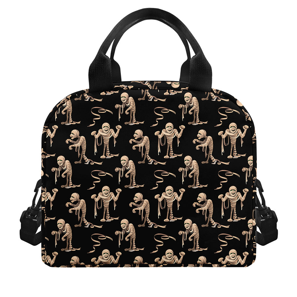 Halloween Mummy Pattern Print Insulated Lunch Bag