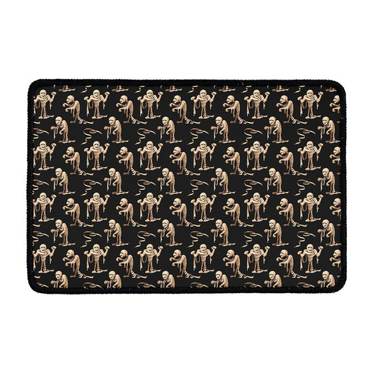 Halloween Mummy Pattern Print Kitchen Mat