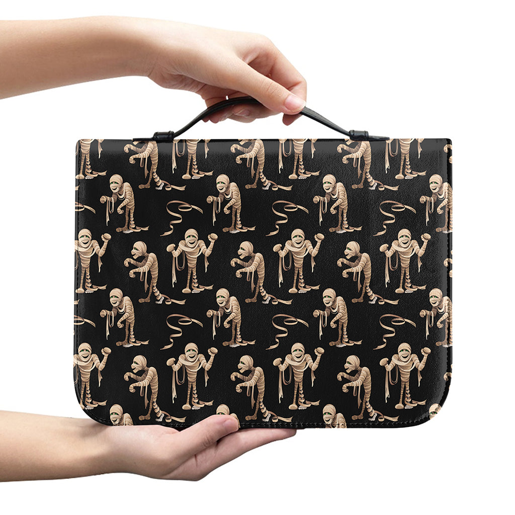 Halloween Mummy Pattern Print Leather Bible Cover