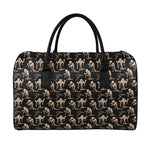 Halloween Mummy Pattern Print Leather Duffle Bag