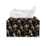 Halloween Mummy Pattern Print Leather Tissue Box Cover