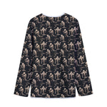 Halloween Mummy Pattern Print Long Sleeve Short Coat