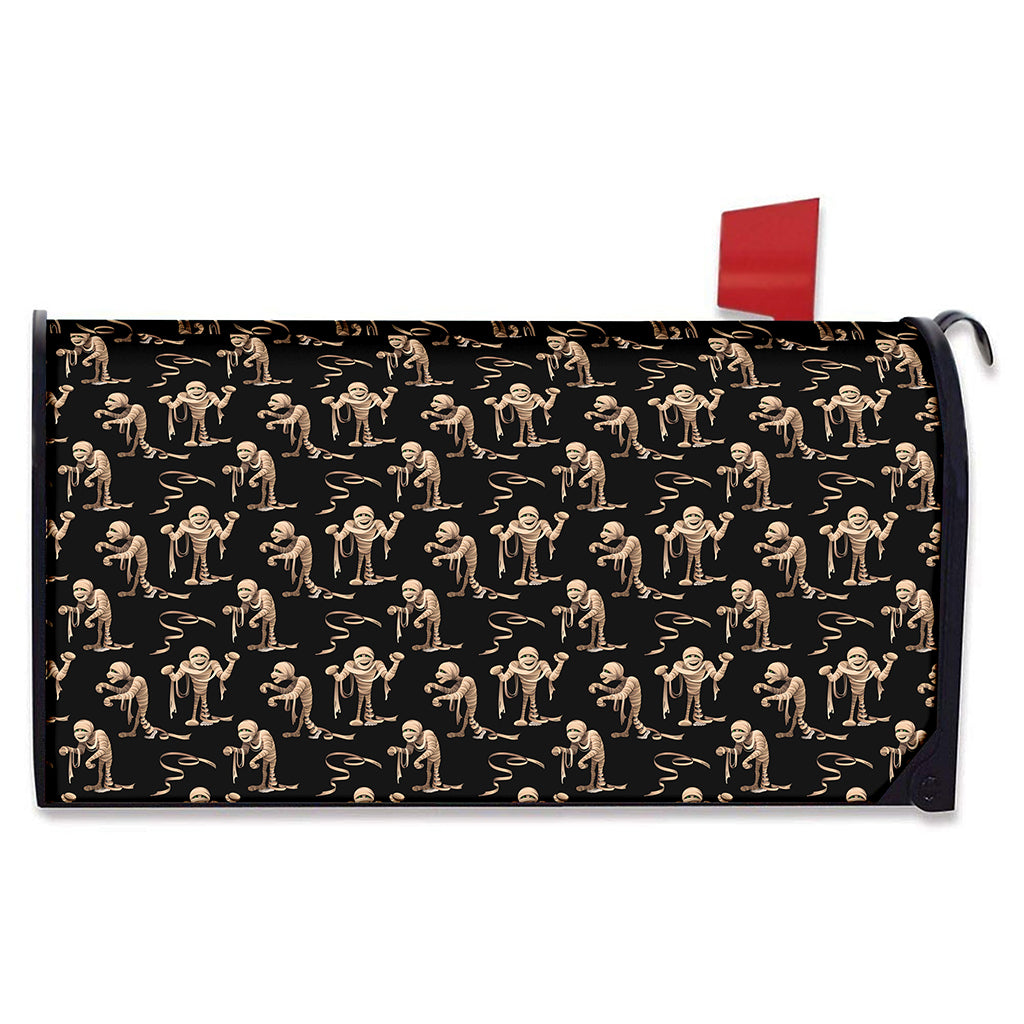 Halloween Mummy Pattern Print Mailbox Cover