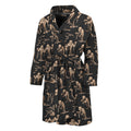 Halloween Mummy Pattern Print Men's Bathrobe