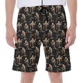Halloween Mummy Pattern Print Men's Beach Shorts
