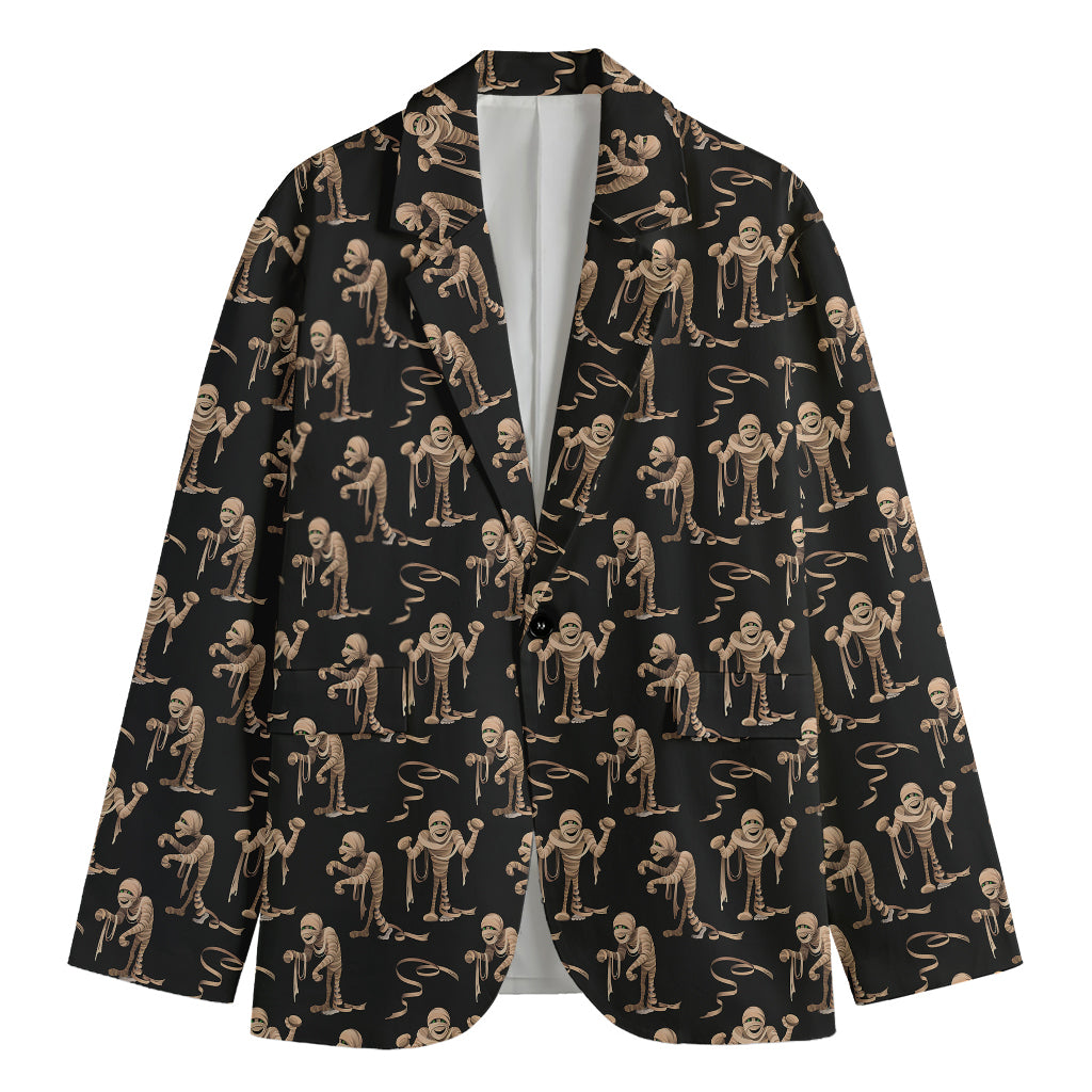 Halloween Mummy Pattern Print Men's Blazer