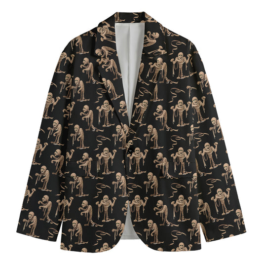 Halloween Mummy Pattern Print Men's Blazer
