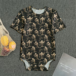 Halloween Mummy Pattern Print Men's Bodysuit