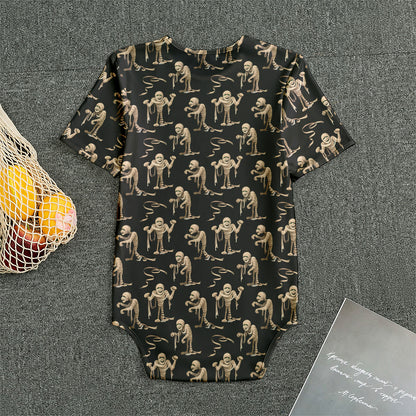 Halloween Mummy Pattern Print Men's Bodysuit