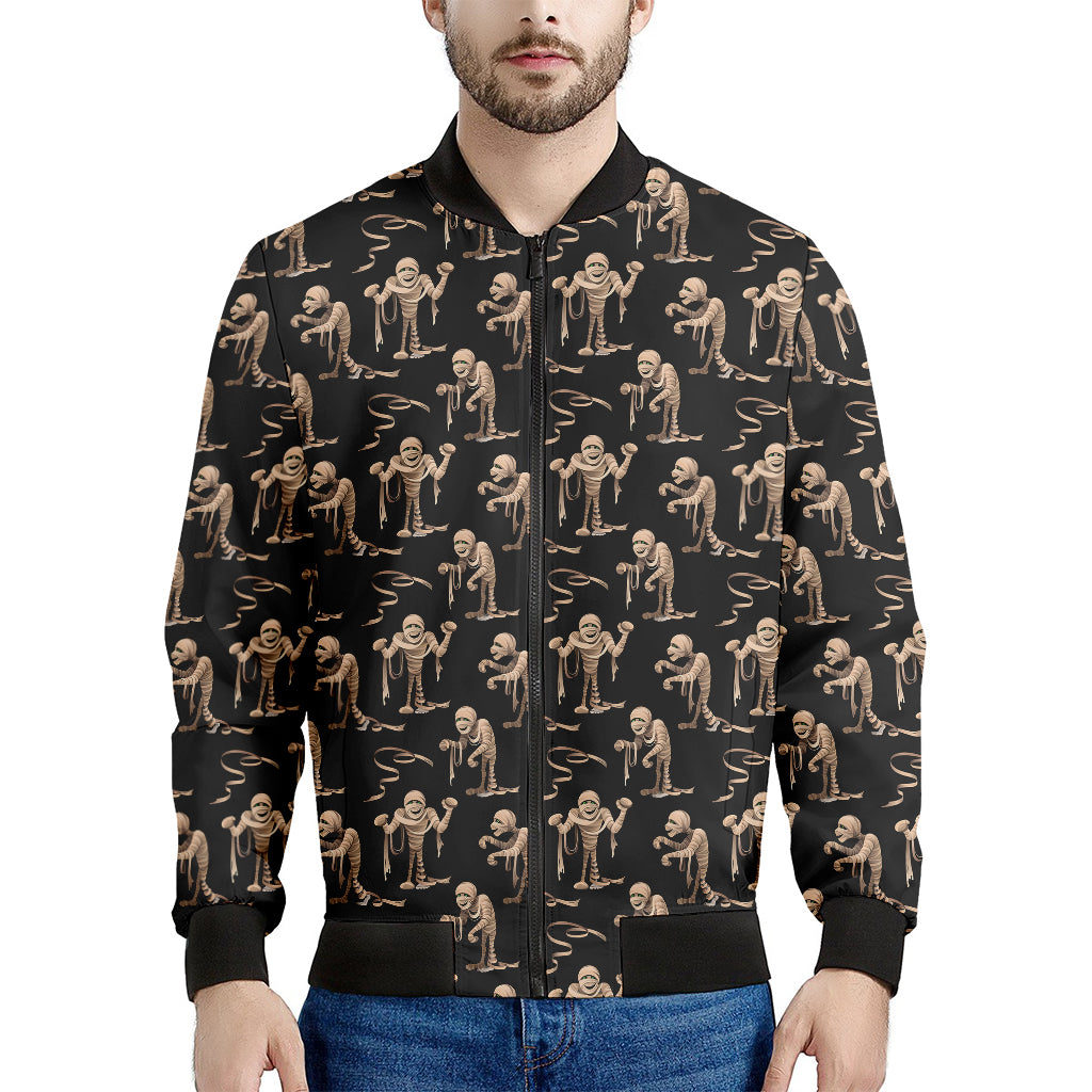Halloween Mummy Pattern Print Men's Bomber Jacket