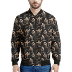 Halloween Mummy Pattern Print Men's Bomber Jacket
