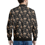 Halloween Mummy Pattern Print Men's Bomber Jacket