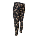 Halloween Mummy Pattern Print Men's Compression Pants