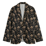 Halloween Mummy Pattern Print Men's Cotton Blazer