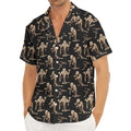Halloween Mummy Pattern Print Men's Deep V-Neck Shirt